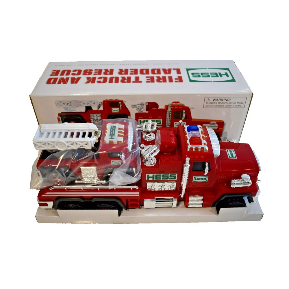 2015 Hess Toy Fire Truck and Ladder Rescue Vehicle - New in Box
